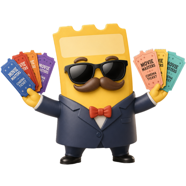 La mascotte présente ses tickets Movie Masters