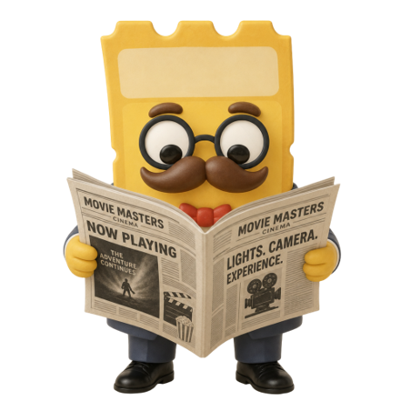 La mascotte lit le journal Movie Masters