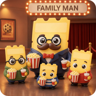 Ticketo Family Man avec sa famille